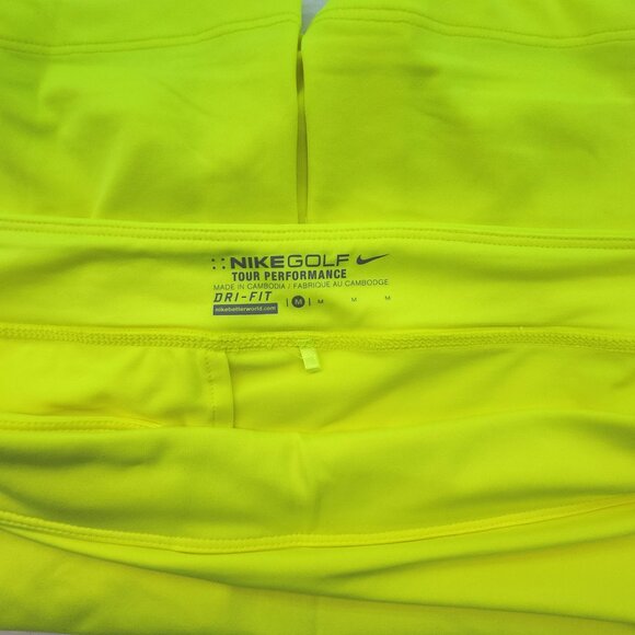 2 Piece Set- Nike Golf Tour Performance Shorts & Skirt Set Neon Yellow - Picture 4 of 10